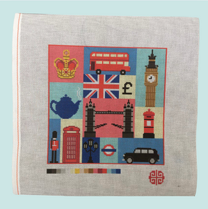 New Arrival: London Patchwork 10" x 10" on 13 mesh