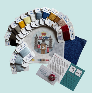 London 4" Round 18 mesh needlepoint kit