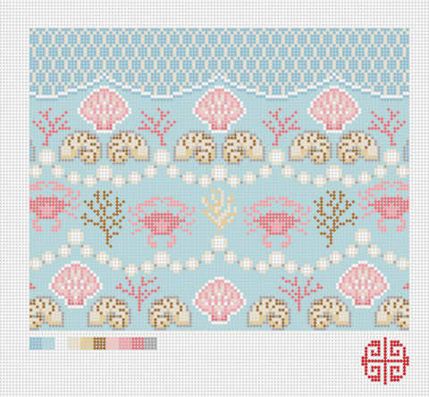 Under The Sea Needlepoint Clutch Canvas