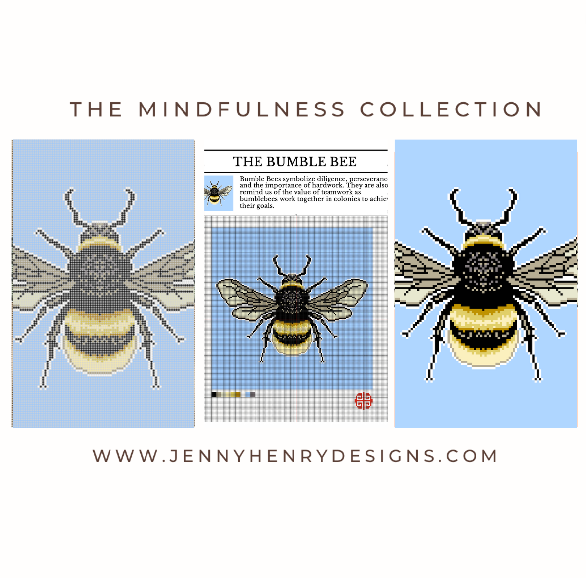 New Arrival: The Mindfulness Collection Bumble Bee Needlepoint Canvas
