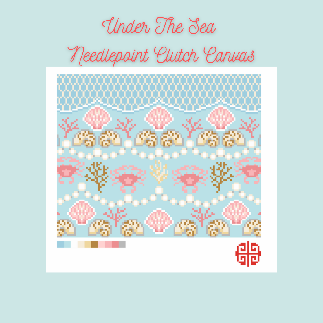 New Arrival: Under The Sea Needlepoint Clutch Canvas