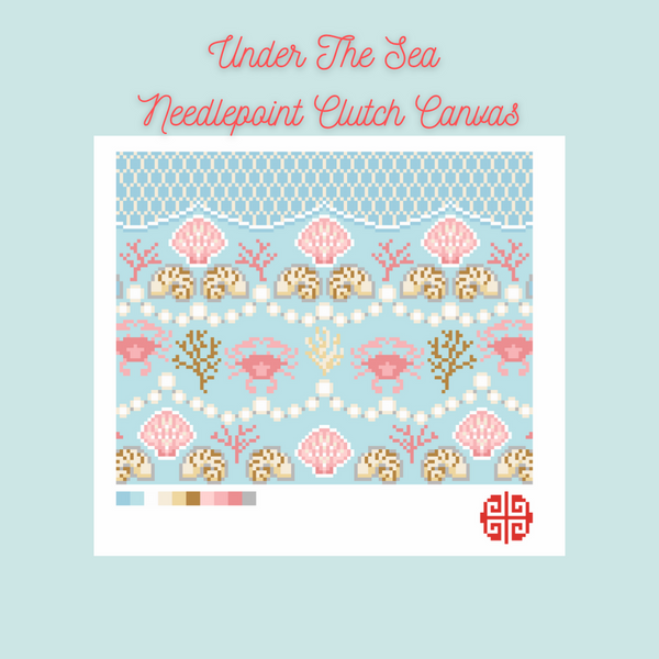 New Arrival: Under The Sea Needlepoint Clutch Canvas