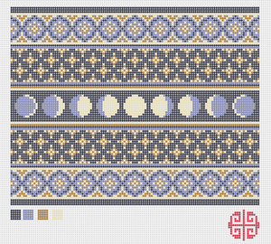 Needlepoint Digital Chart Download: Moonphase Clutch