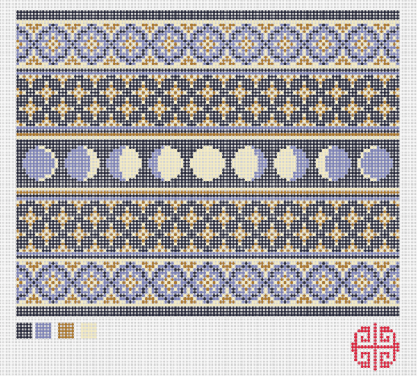 Needlepoint Digital Chart Download: Moonphase Clutch