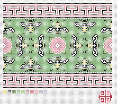 Needlepoint Digital Chart Download: Greek Bee Clutch