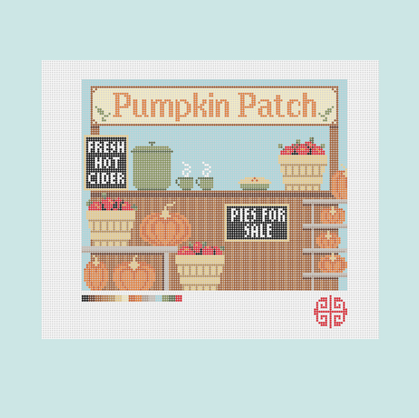 New Arrivals: The Little Shop Series - The Pumpkin Patch 13 Mesh Needlepoint Canvas