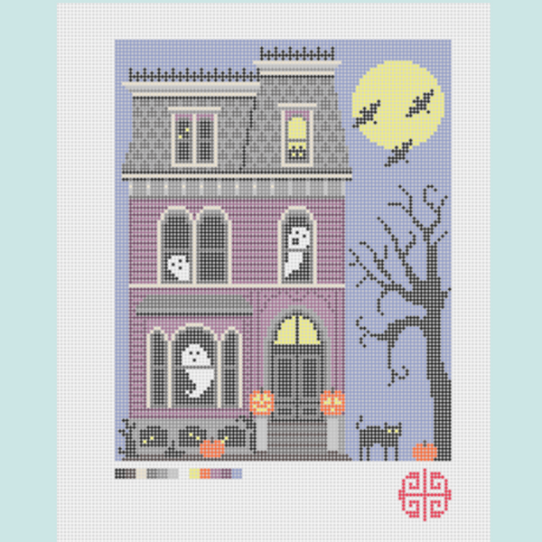 New Arrivals: The Spooky House 13 Mesh Needlepoint Canvas