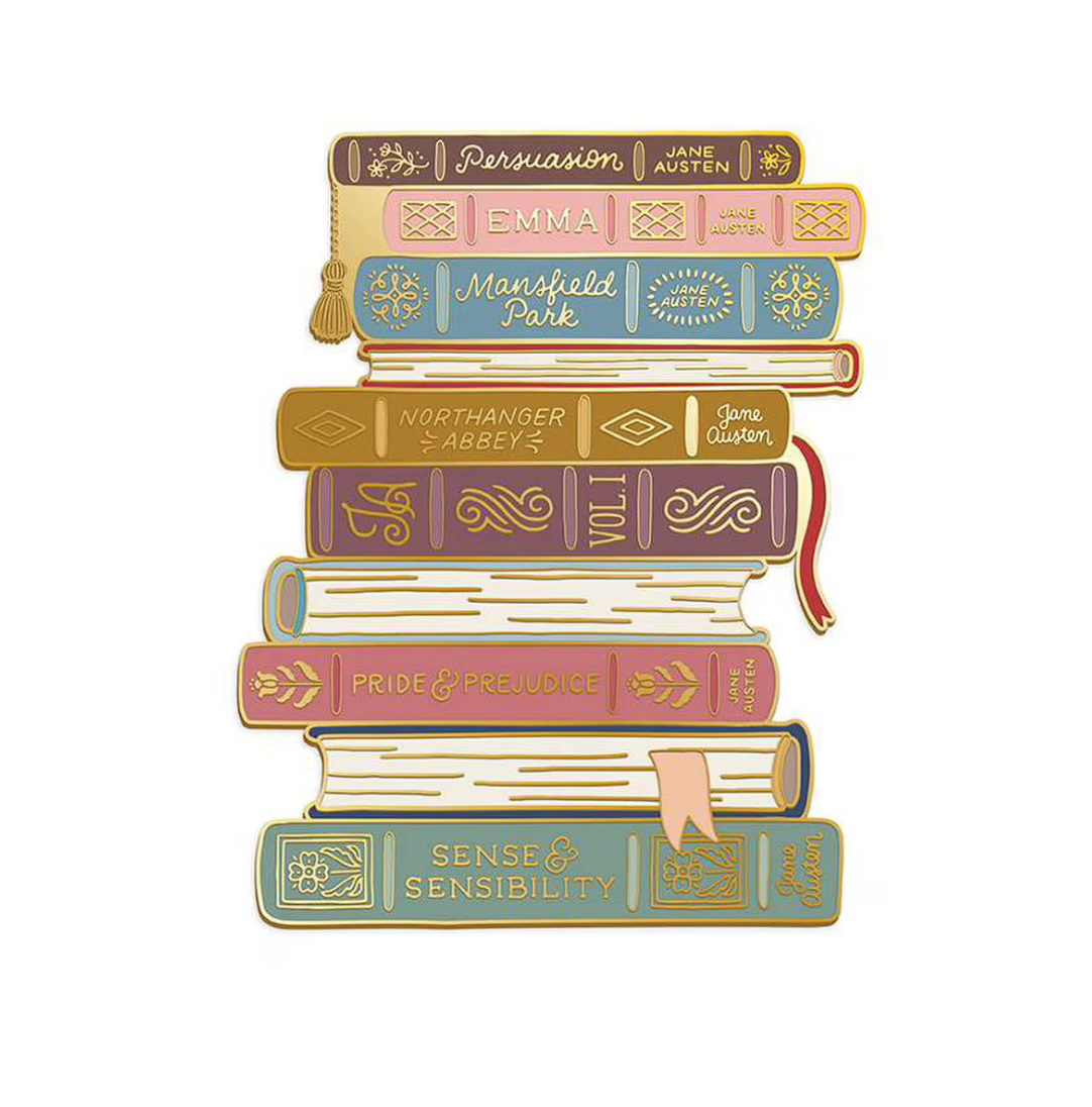 Jane Austen Stacked Books Needle Minder