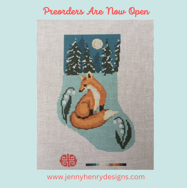 Preorder: Woodland Fox Mini Stocking 18 mesh