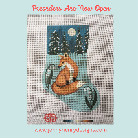 Preorder: Woodland Fox Mini Stocking 18 mesh