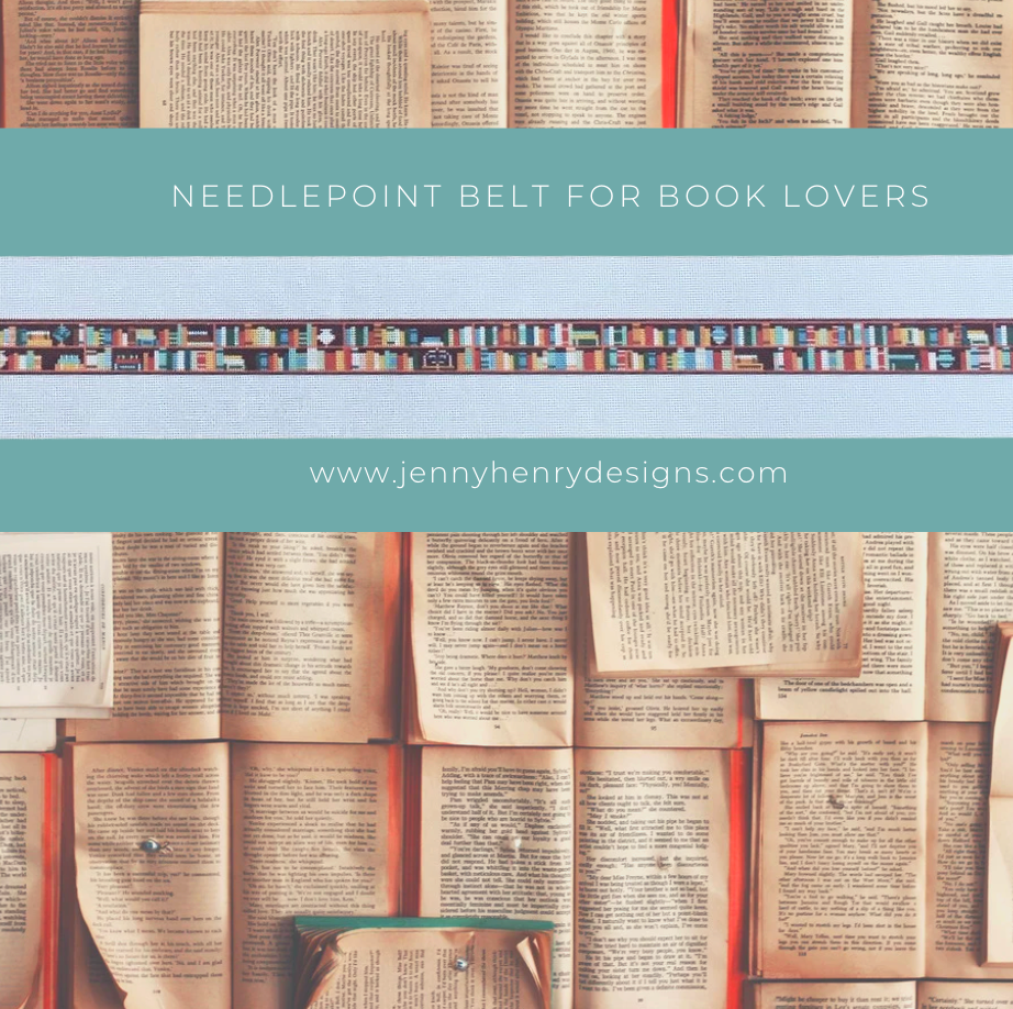 Preorder: The English Library Needlepoint Belt Canvas
