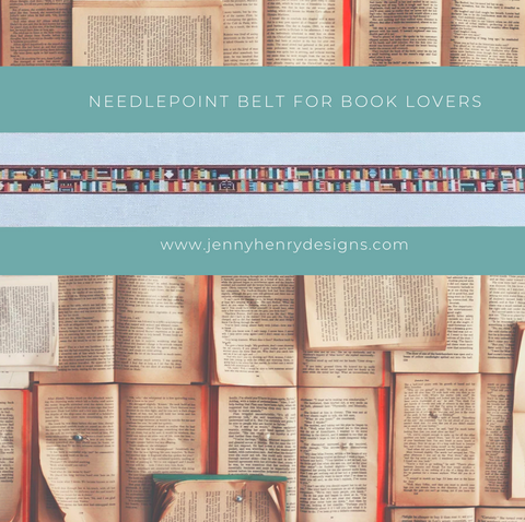Preorder: The English Library Needlepoint Belt Canvas