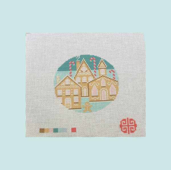 It Takes a Gingerbread Village 4" Round 18 mesh