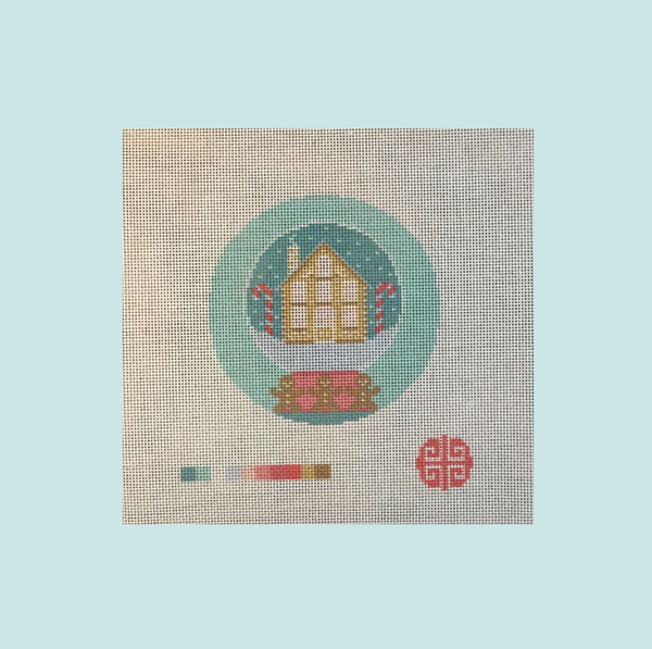 The Gingerbread Snowglobe 4" Round 18 mesh