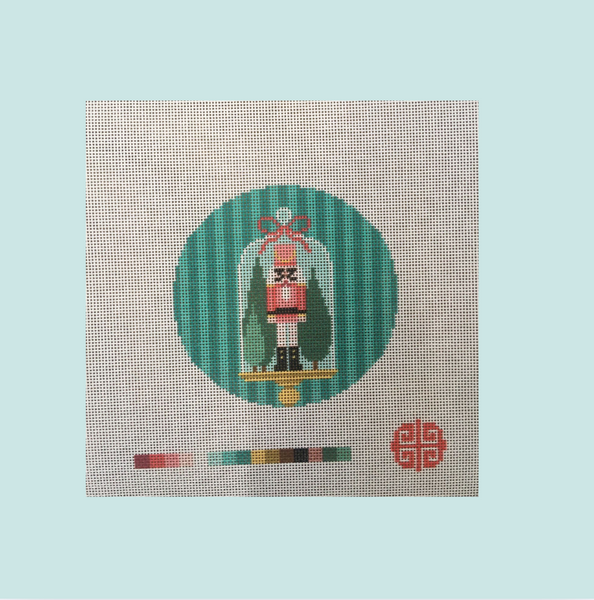 The Nutcracker Cloche Needlepoint Canvas 4" round on 18 mesh