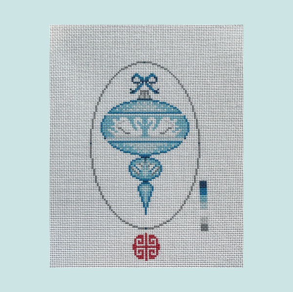 Swans Vintage Ornament Needlepoint Canvas