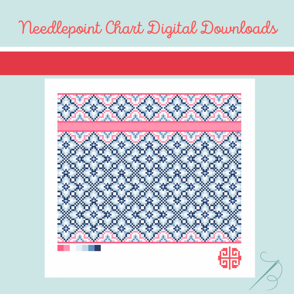 Needlepoint Chart Digital Download: Hydrangea Clutch 2026
