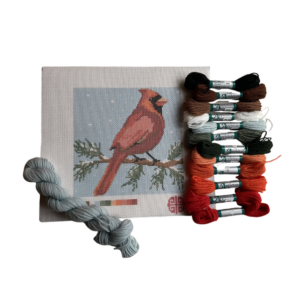 The Winter Cardinal Needlepoint Kit