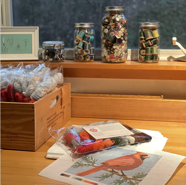 The Winter Cardinal Needlepoint Kit