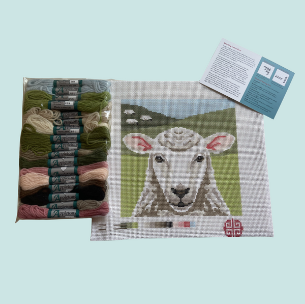 The Country Sheep 12 Mesh Needlepoint Kit