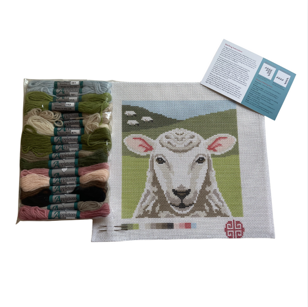The Country Sheep 12 Mesh Needlepoint Kit