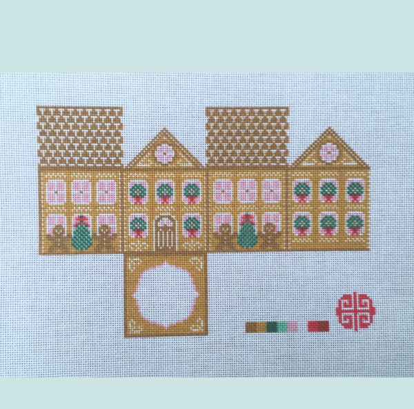 The Little Shop Series: Gingerbread House 3D Mini Ornament Canvas 18 mesh