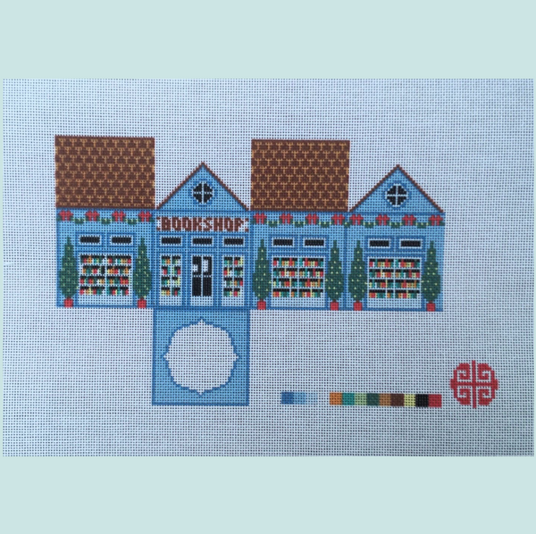 The Little Shop Series: Holiday Bookshop 3D Mini Ornament Canvas 18 mesh