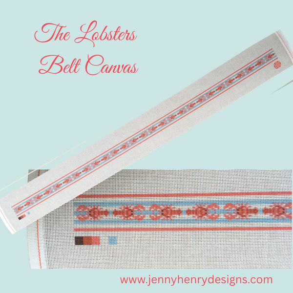 The Lobster Needlepoint Belt Canvas