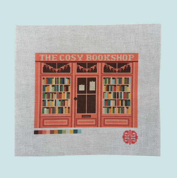 The Little Shop Series: The Cosy Bookshop 18 Mesh Needlepoint Canvas