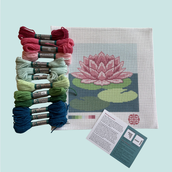 New Arrival: The Water Lily 12 Mesh Needlepoint Kit
