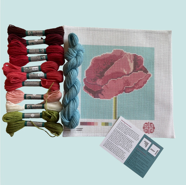 New Arrival: The Poppy 12 Mesh Needlepoint Kit