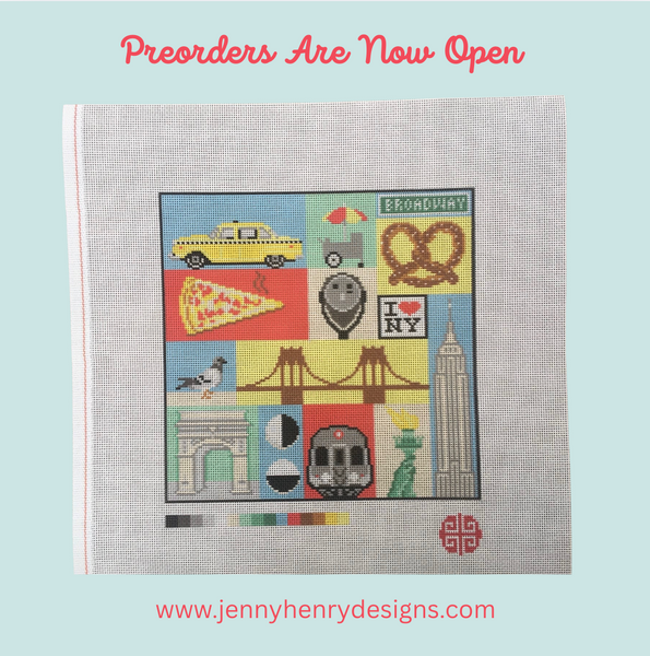 Preorder: New York City Patchwork 10" x 10" on 13 mesh