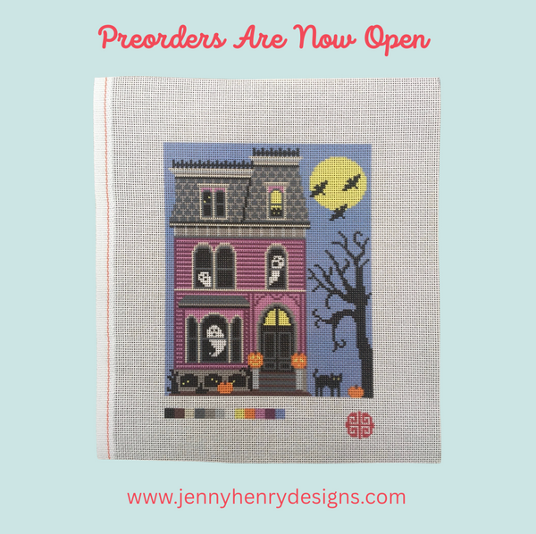 Preorder -The Spooky House 13 Mesh Needlepoint Canvas