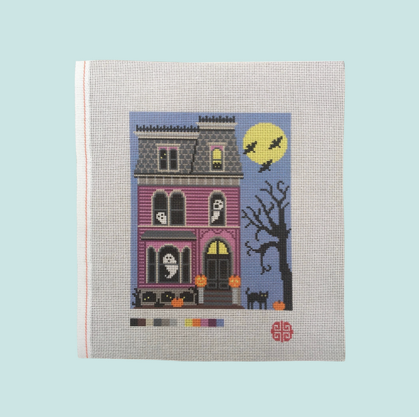 Preorder -The Spooky House 13 Mesh Needlepoint Canvas