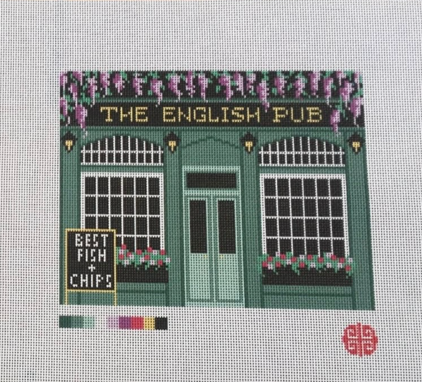 Preorder: The Little Shop Series English Pub 13 Mesh Needlepoint Canvas
