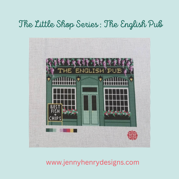 Preorder: The Little Shop Series English Pub 13 Mesh Needlepoint Canvas