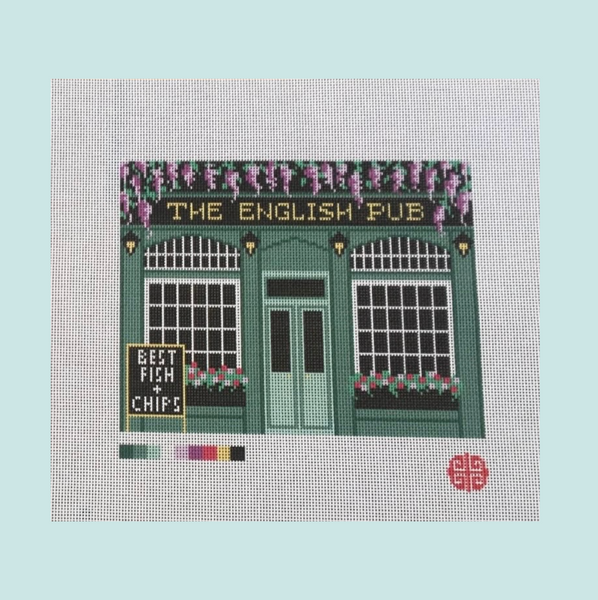 Preorder: The Little Shop Series English Pub 13 Mesh Needlepoint Canvas