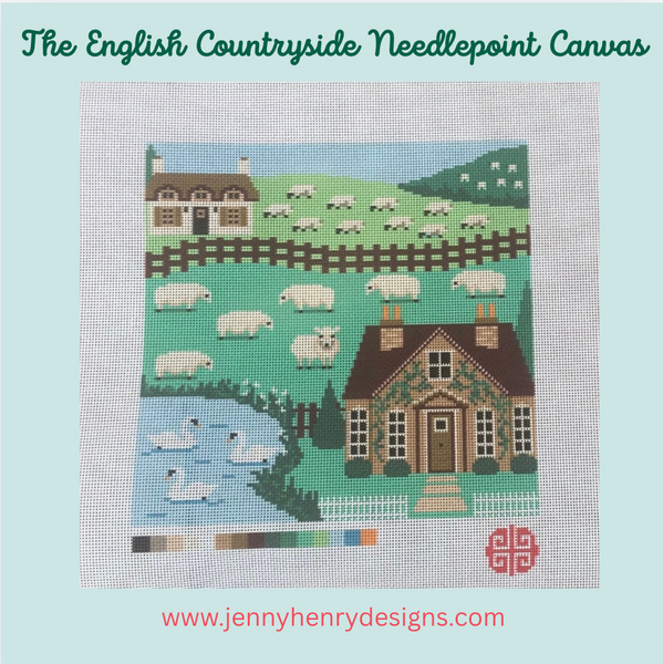 Preorder: The English Countryside 13 Mesh Needlepoint Canvas