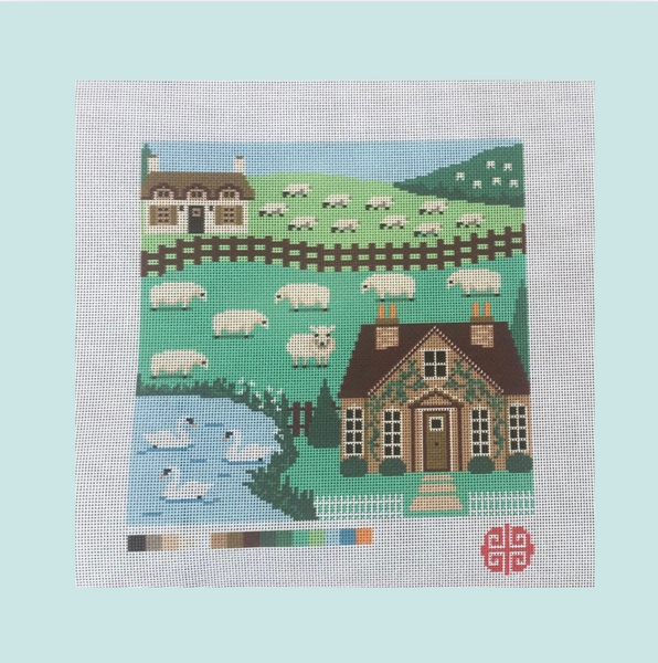 Preorder: The English Countryside 13 Mesh Needlepoint Canvas
