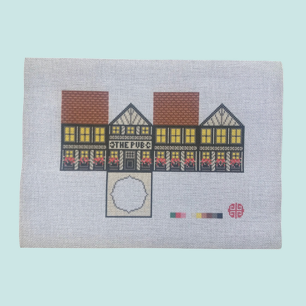 New Arrival: The Little Shop Series English Pub 3D Ornament 13 Mesh Canvas