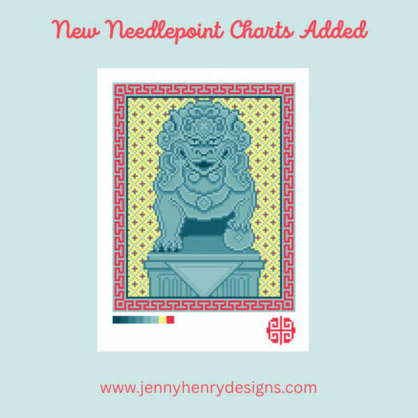 Needlepoint Chart Digital Download: Foo Dog
