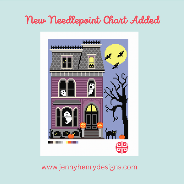 Needlepoint Chart Digital Download: Spooky House