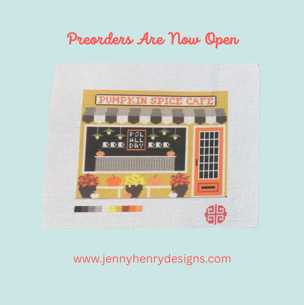 Preorder: The Little Shop Series Pumpkin Spice Cafe 13 Mesh Needlepoint Canvas