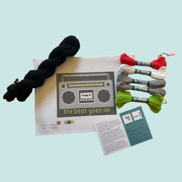 The Mindfulness Collection: The Beat Goes On Mini Boombox 12 Mesh Needlepoint Kit