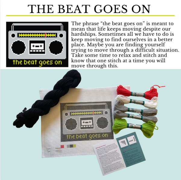 The Mindfulness Collection: The Beat Goes On Mini Boombox 12 Mesh Needlepoint Kit