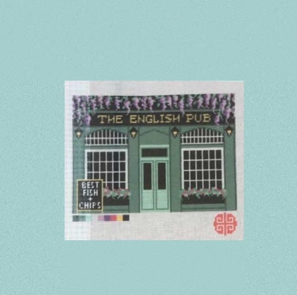 Preorder: The Little Shop Series The English Pub 18 Mesh Needlepoint Canvas