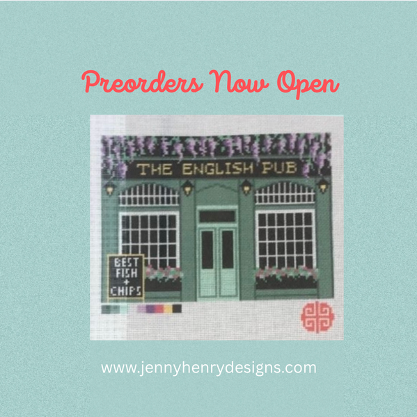 Preorder: The Little Shop Series The English Pub 18 Mesh Needlepoint Canvas