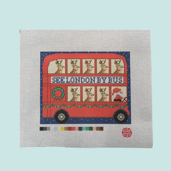 Preorder: See London By Bus 13 Mesh Needlepoint Canvas
