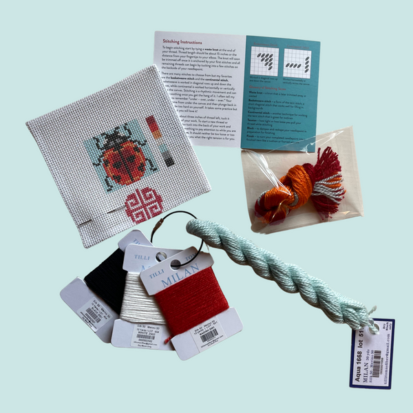 Lady Bug Mini Needlepoint Kit