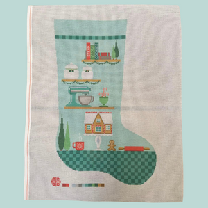 The Holiday Baker Full Size Needlepoint Stocking Canvas